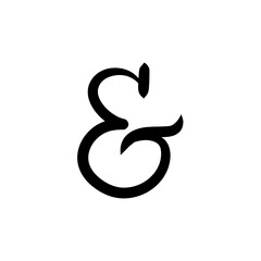 Decoration ampersand for letter and invitation