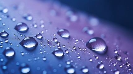 Close-Up Refracted Image. Water Drops Aesthetic