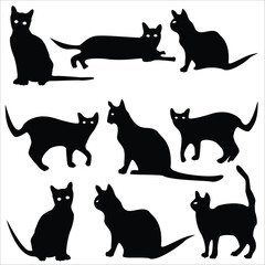 Cats Vector-Cat Silhouette Design