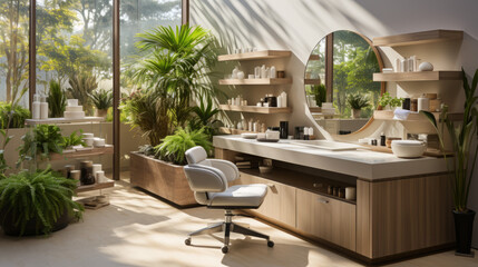 Outdoor Patio Furniture Set for Summer Vacation Retreats and Luxurious Resorts by the Sea with Stunning Tropical Views, generative AI