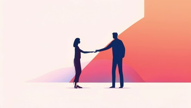 A person interrupting another person in a patronizing way. Psychology art concept. .