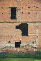An old building that was shelled and blown up as a result of the fighting. The war and its...