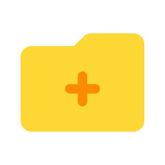 Fototapeta premium add folder flat icon