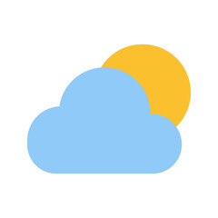 cloudy night flat icon