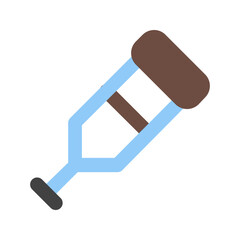 crutches flat icon