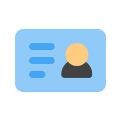 id card flat icon