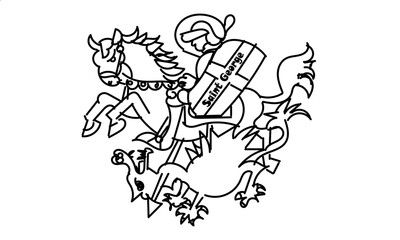 Saint George Feast day vector designs for banner, posters, cards, greetings, t-shirts...