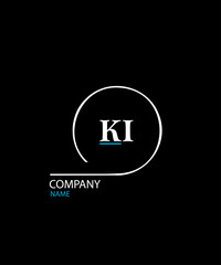 KI Letter Logo Design. Unique Attractive Creative Modern Initial KI Initial Based Letter Icon Logo