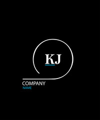 KJ Letter Logo Design. Unique Attractive Creative Modern Initial KJ Initial Based Letter Icon Logo