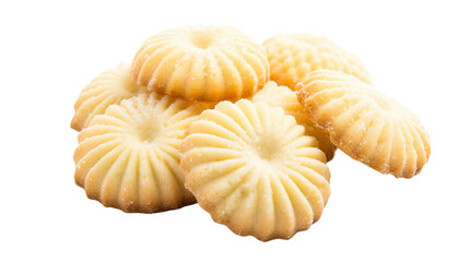 Homemade Butter Cookies on transparent background, Perfectly Baked Snacks for Joyous Celebrations and Festive Occasions