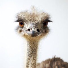 Ostrich isolated on white background