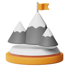 Goals Target Business Icon 3D Object