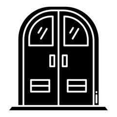 Illustration of Luxury Door design Glyph Icon