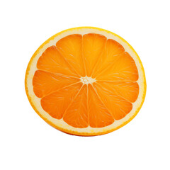 Orange slices isolated on transparent or white background