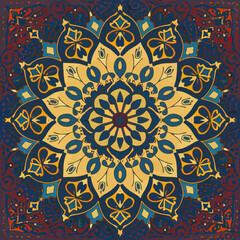 Vector art of sun flow Islamic RAMADAN Arab mandala