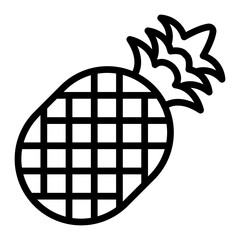 Pineapple  Vector Line Icon Design
