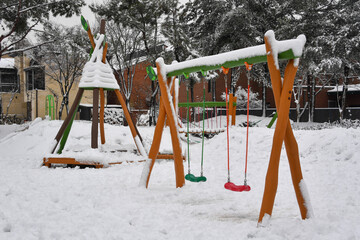 snow scene in winter