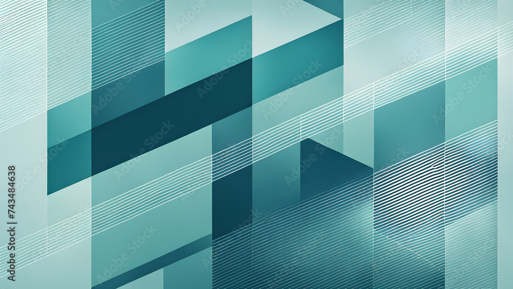 Aufkleber geometric-composition-featuring-multiple-layers-with-a-translucent-overlay-linear-patterns-and-angu