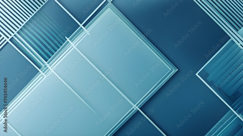 Aufkleber geometric-shapes-carefully-arranged-in-multiple-layers-with-translucent-overlays-intersecting-linea