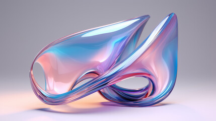 3d A blue pink crystal background