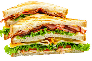 Savory Sandwich on Transparent Background, PNG