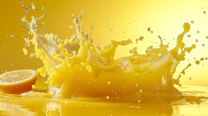 Citrus allure: droplets shimmer, promising the refreshing tang and natural sweetness of freshly squeezed orange juice.