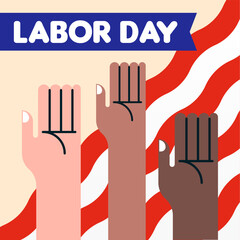 Happy Labour Day Illustration Background. International Labour Day Background