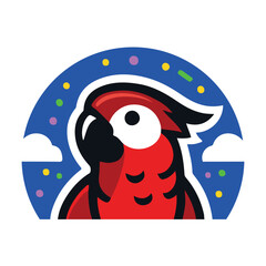 Parrot animal logo icon template 2