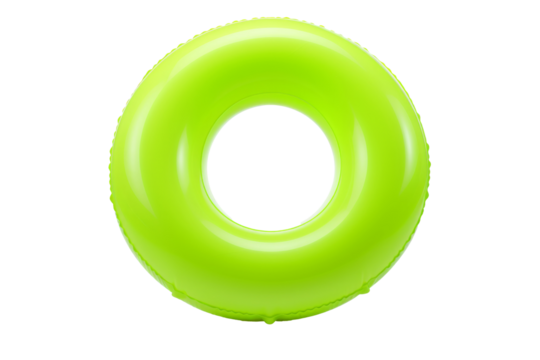 Colorful swim inflatable ring or rubber ring isolated on background, summer vacation concept,  swim tube for pool.