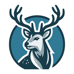 Deer animal logo icon template 1
