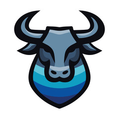 Bull head logo icon template 2