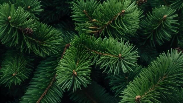 A closeup of a pine trees branches, showcasing the selfsimilar, repeating pattern created by the Golden Ratio.
