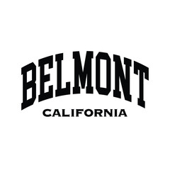 Belmont text effect vector. Editable college t-shirt design printable text effect vector	