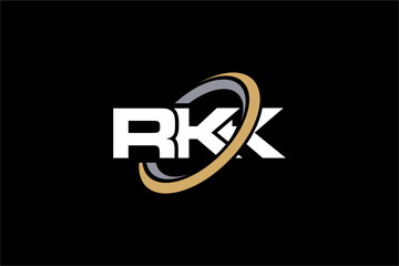 RKK creative letter logo design vector icon illustration