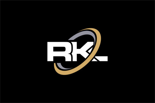 RKL creative letter logo design vector icon illustration