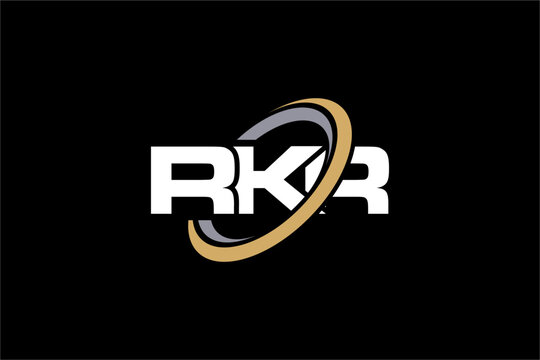 RKR creative letter logo design vector icon illustration