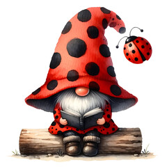 Ladybug Gnome clipart bundle