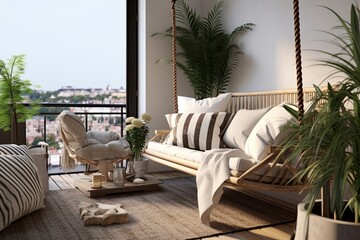 Coastal Sunny Day Industrial Chic Balcony Lounge Seat: Inspirations