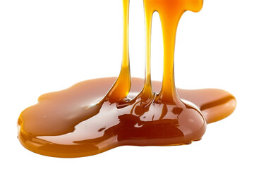 Flowing Caramel Tales on Transparent Background, PNG