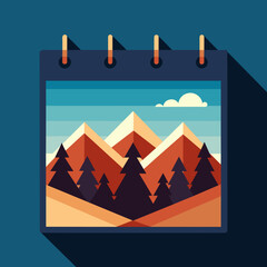 A minimalist vector design of a calendar, symbolizing organization and planning. vektor illustation