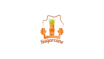 Sugarcane logo, Drinks logo, Restaurant logo, illustration of a silhouette of a person