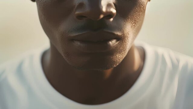 A person wearing a shirt with a simple yet powerful statement I am my brothers keeper, Close Up Portrait of Person Wearing White Shirt