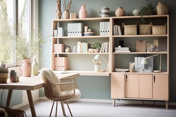 Dutch Influenced Pastel Scandinavian Home Office Designs: Inspiring Spaces