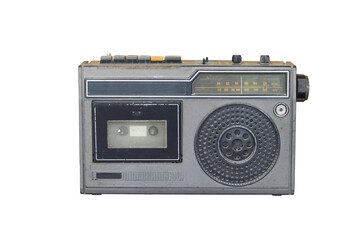 old radio cassette recorder past generation more than 20 years old
