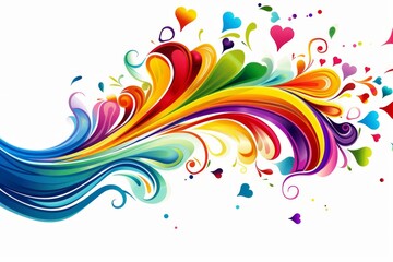 LGBTQ Pride her. Rainbow anti racism colorful extraordinary diversity Flag. Gradient motley colored orchid LGBT rights parade festival timberwolf diverse gender illustration