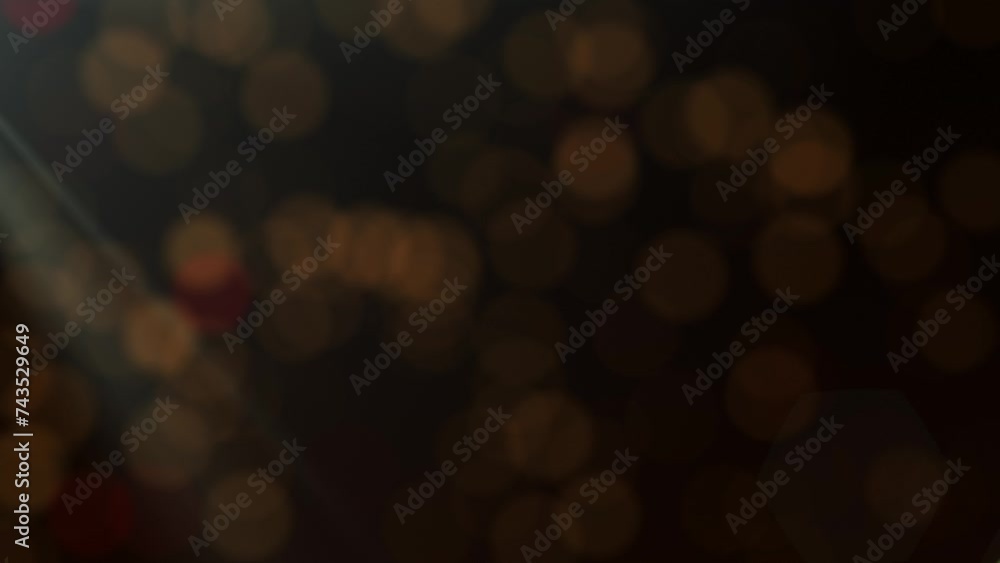 Poster 4k abstract bokeh background loop with light particles on a dark background. animation footage with 