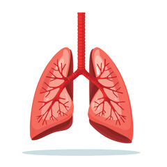lung icon with white background vector art