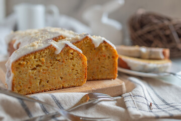 home made carrot sponge cake  - 743532052