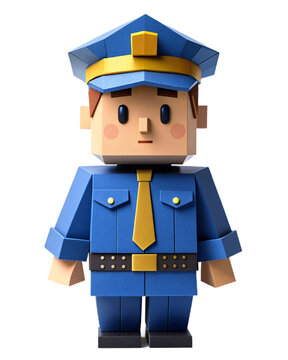Cute policeman 3d cartoon
