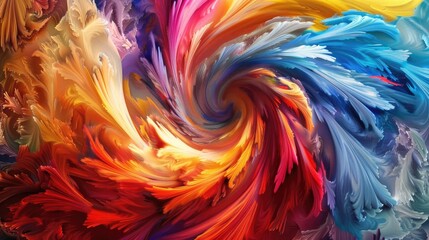 3D abstract colors. Generative AI